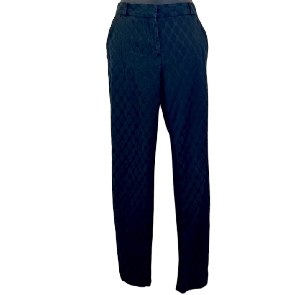 DVF Diane Von Furstenberg size 10 black straight leg pants